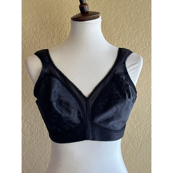 Underscore Black Cushion Strap Wireless Unlined Full Coverage Bra Size 40C - Picture 8 of 10